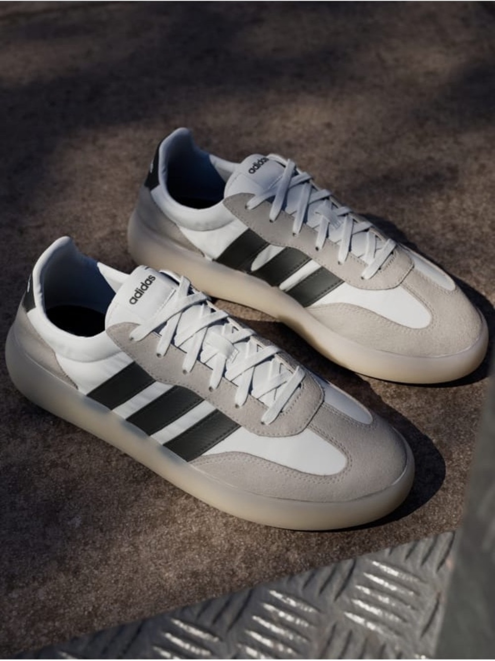 adidas Barreda Decode Sneakers in White, Gray & Black